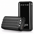 Power Bank 20000mAh — Display Digital, Carregamento Rápido