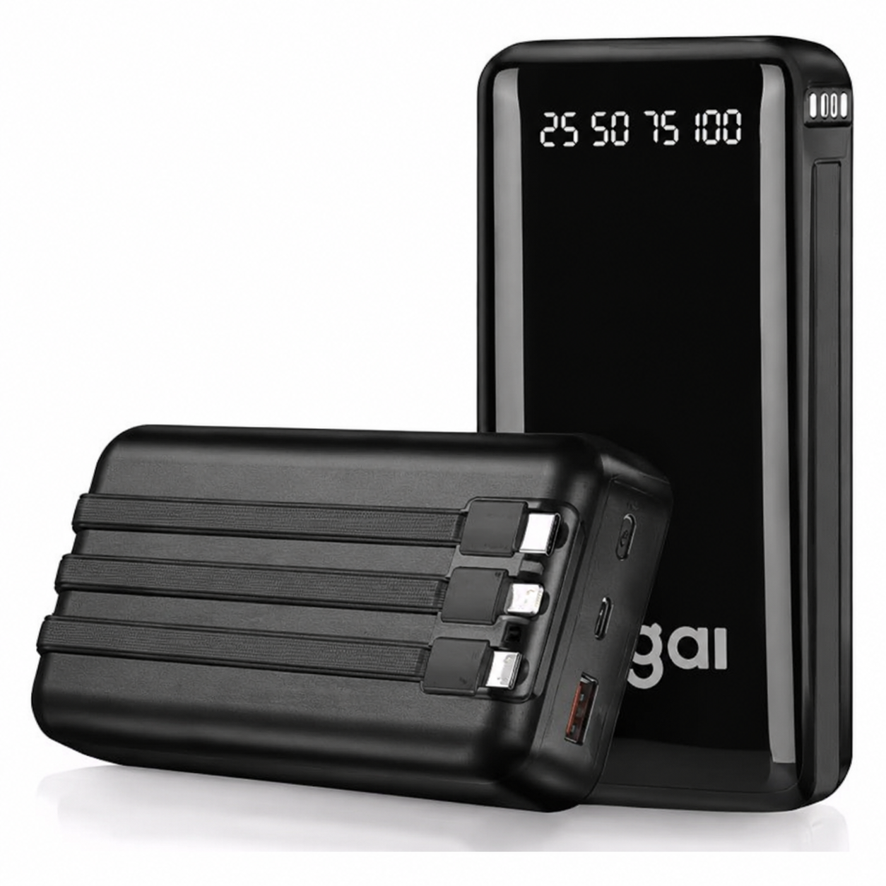 Power Bank 20000mAh — Display Digital, Carregamento Rápido