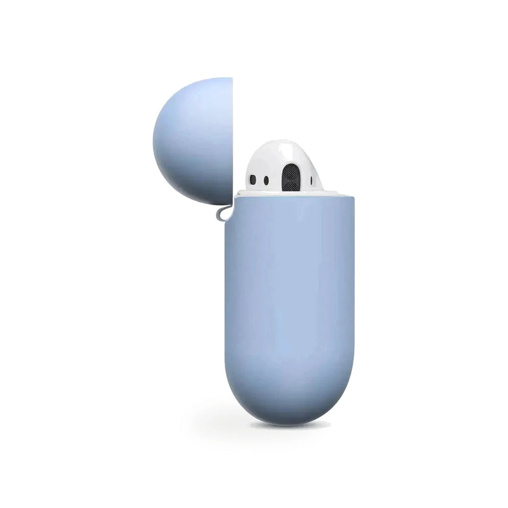 Capa de silicone para AirPods aberta com os fones dentro