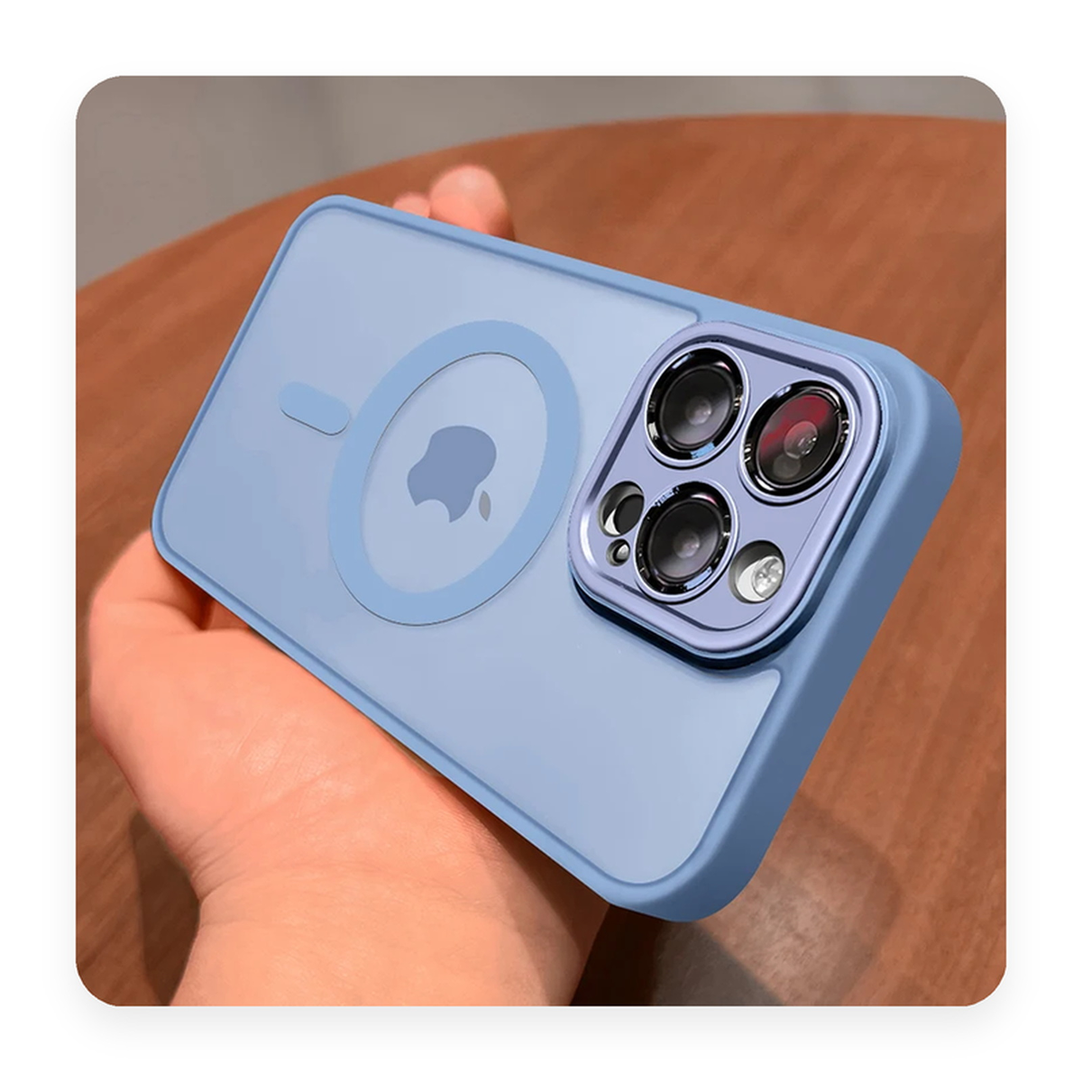 Case Magnética MagSafe na cor azul sierra