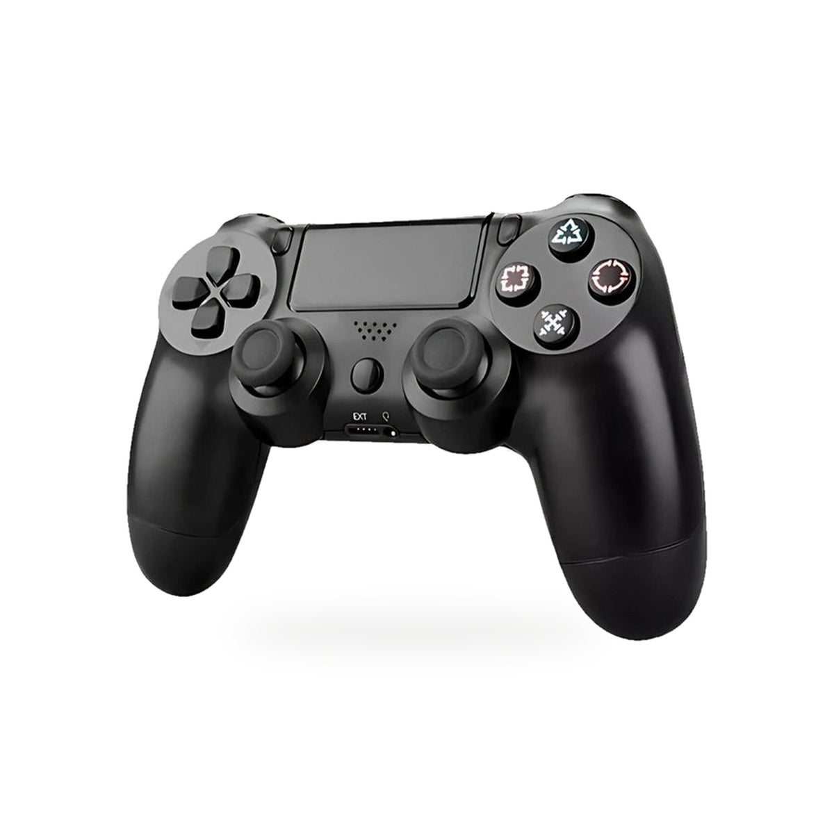 Controle sem fio preto, vista frontal