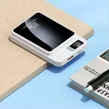 Power Bank Magnético 10000mAh — Wireless, Tela Digital