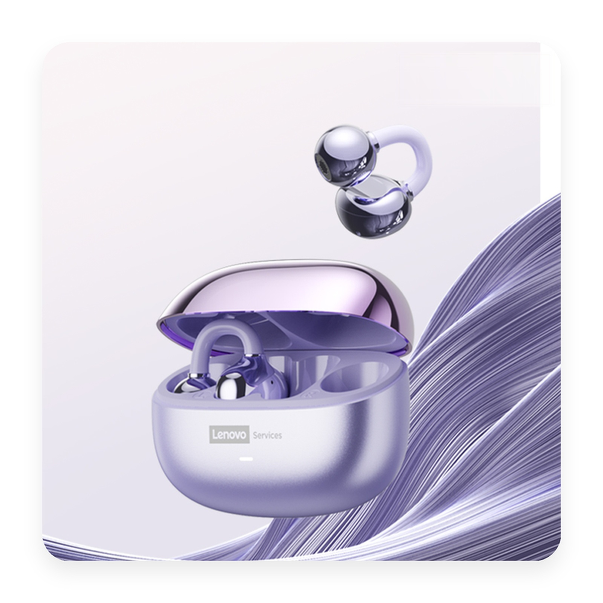 Fone Bluetooth Lenovo LE302 na cor roxo